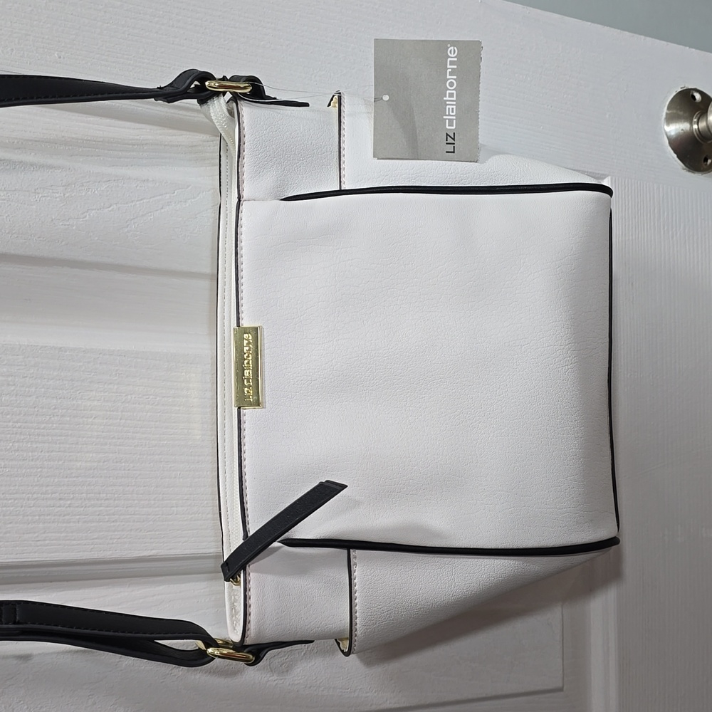 Liz Claiborne White & Black Purse - Picture 3 of 16